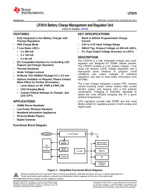 LP3918 datasheet cover page