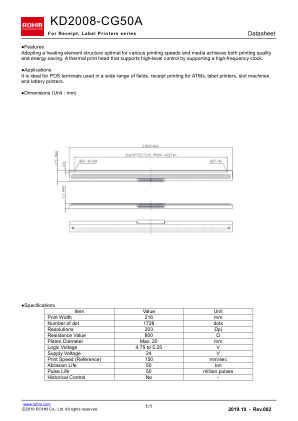 KD2008-CG50A 数据手册首页