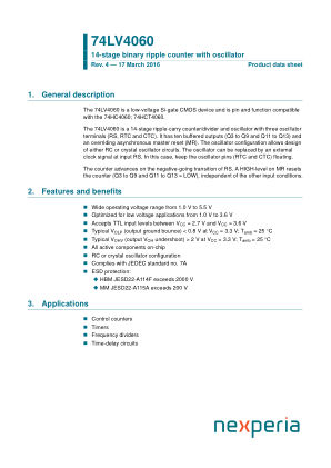 74LV4060PW datasheet cover page