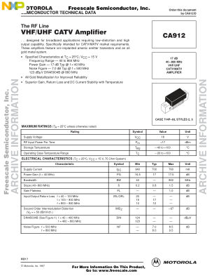 CA912 datasheet cover page