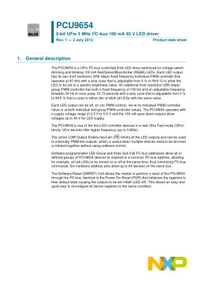 PCU9654 datasheet cover page
