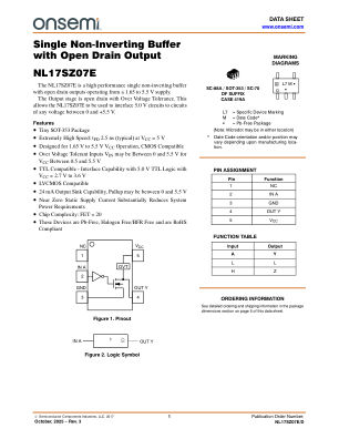 NL17SZ07E datasheet cover page