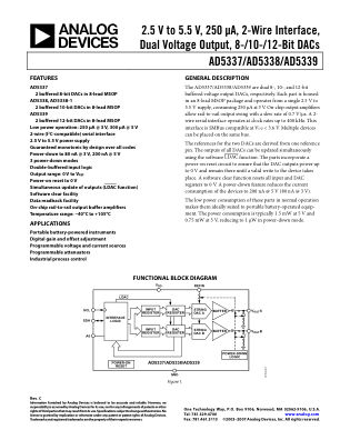 AD5337 数据手册首页