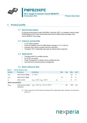 PMPB29XPE 数据手册首页