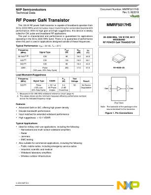 MMRF5017HS 数据手册首页