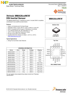 MMA26XXNW1 datasheet cover page