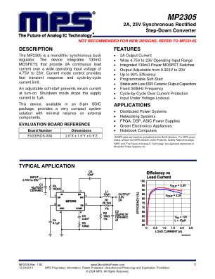MP2305 datasheet cover page