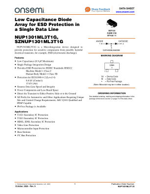 NUP1301ML3T1 datasheet cover page