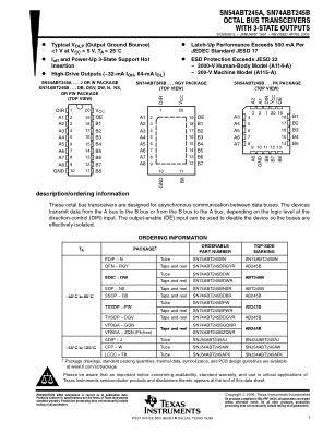 SN74ABT245B 数据手册首页
