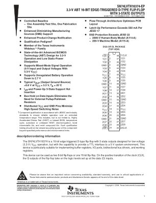 SN74LVTH16374-EP datasheet cover page