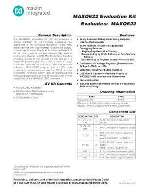 MAXQ622-KIT 数据手册首页