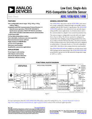ADXL185B 数据手册首页