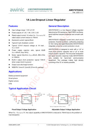 AW3707DXXX datasheet cover page