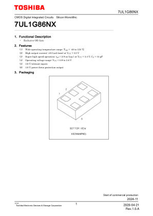 7UL1G86NX 数据手册首页