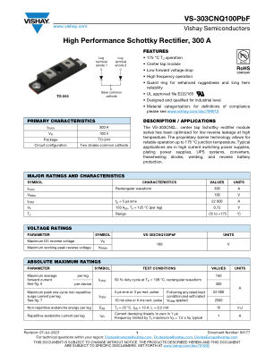 VS-303CNQ100PBF 数据手册首页