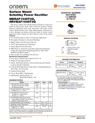 MBRAF1540 datasheet cover page