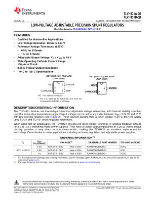 TLVH431B-Q1 datasheet cover page