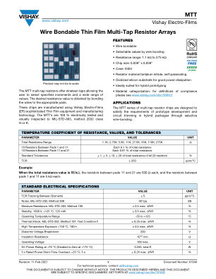 MTT datasheet cover page