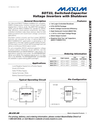MAX1719-MAX1721 datasheet cover page