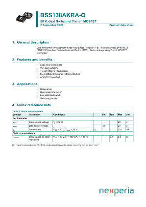 BSS138AKRA-QZ datasheet cover page
