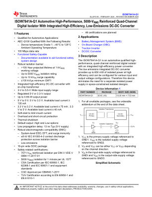 ISOW7841A-Q1 datasheet cover page