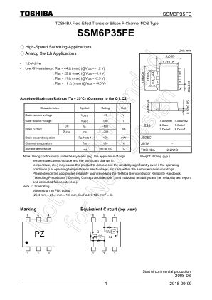 SSM6P35FE 数据手册首页