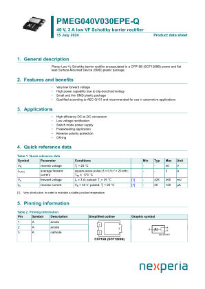 PMEG040V030EPE-QZ datasheet cover page