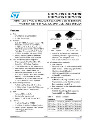 STR750FV0 数据手册首页