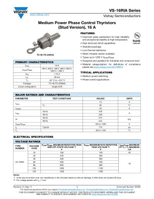 VS-16RIA datasheet cover page