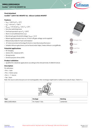 IMBG120R034M2H 数据手册首页