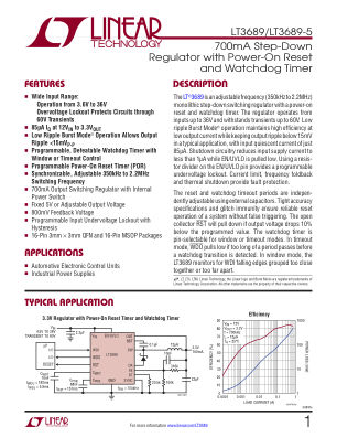 3689FE datasheet cover page