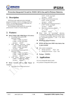 IP3254 datasheet cover page
