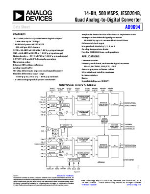 AD9694 数据手册首页