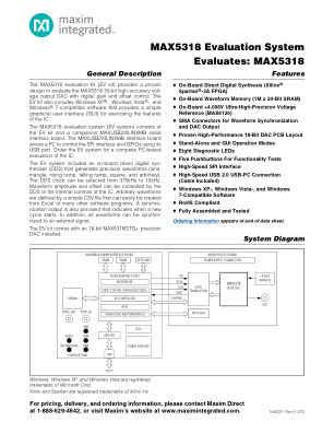 MAX5318EVSYS 数据手册首页