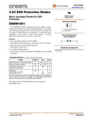 ESDM1051 数据手册首页