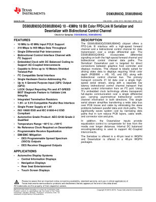DS90UB904Q-Q1 datasheet cover page