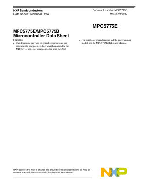 MPC5775E 数据手册首页