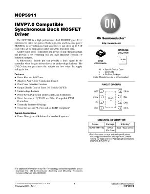 NCP5911 datasheet cover page