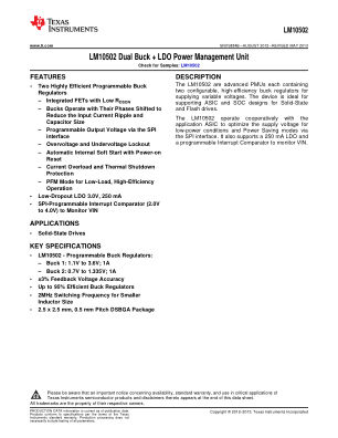 LM10502 数据手册首页