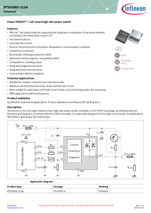 BTS50005-1LUA datasheet cover page