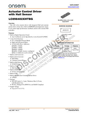 LC898402XHTBG datasheet cover page