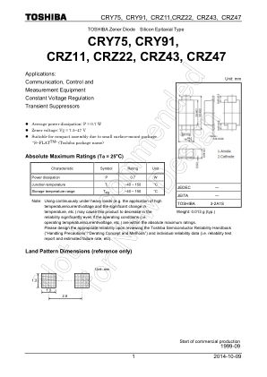 CRZ47 datasheet cover page