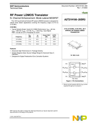 A2T21H100-25S 数据手册首页