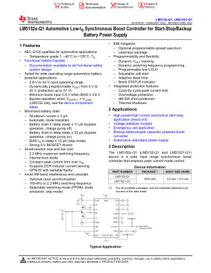 LM51521-Q1 datasheet cover page