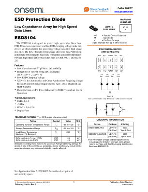 ESD8104 数据手册首页