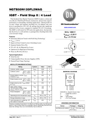 NGTB50N120FL2WA datasheet cover page