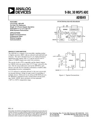 AD9049 datasheet cover page