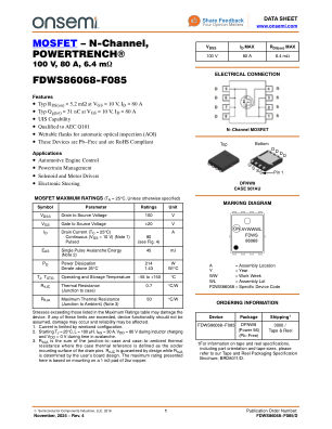FDWS86068-F085 datasheet cover page