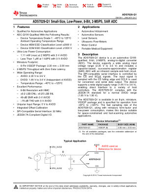 ADS7029-Q1 datasheet cover page