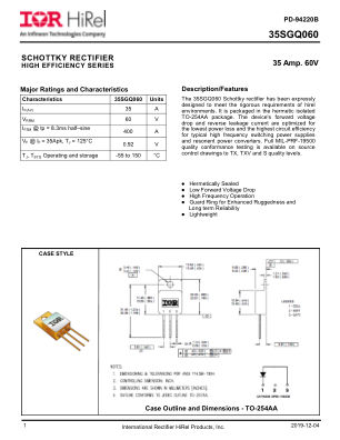 35SGQ060 datasheet cover page